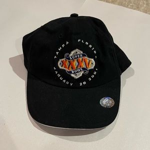 VINTAGE 2001 Super Bowl XXXV 35 NFL Annco Hat adjustable Black Baltimore Ravens